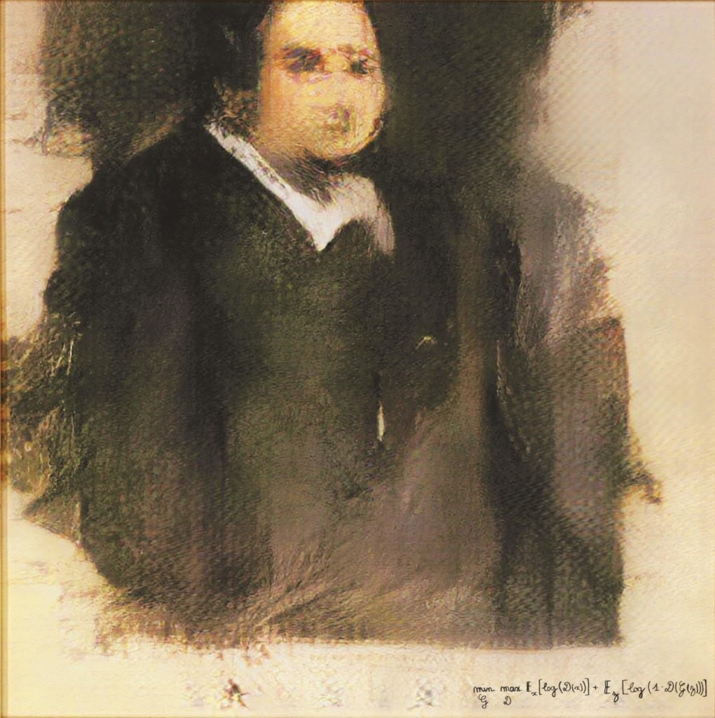 Portrait of Edmond de Belamy. 
Courtesy of Obvious, 2018