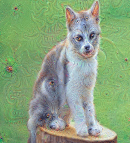 Figure 7.2 Alexander Mordvintsev, nightmare beast created using DeepDream, 2015.